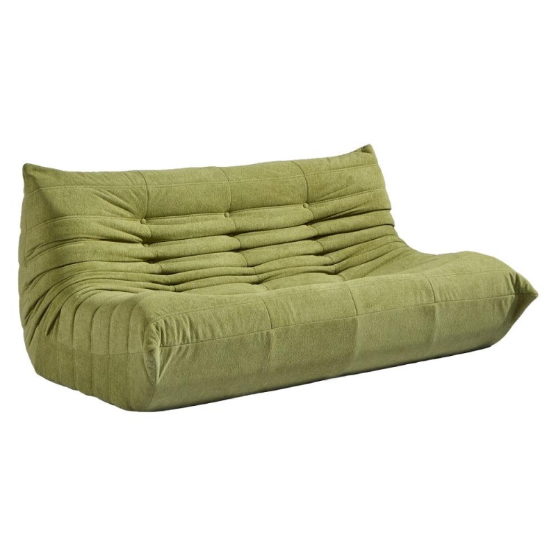 Compressed Nextdeco καναπές τριθέσιος Togo χακί Υ70x174x102εκ.