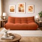 Compressed Nextdeco καναπές τριθέσιος Togo πορτοκαλί Υ70x174x102εκ.
