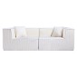 Compressed Nextdeco καναπές τριθέσιος κοτλέ ιβουάρ Υ63x208x101εκ.