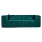 Compressed Nextdeco καναπές τριθέσιος κοτλέ πράσινος Υ63x208x101εκ.