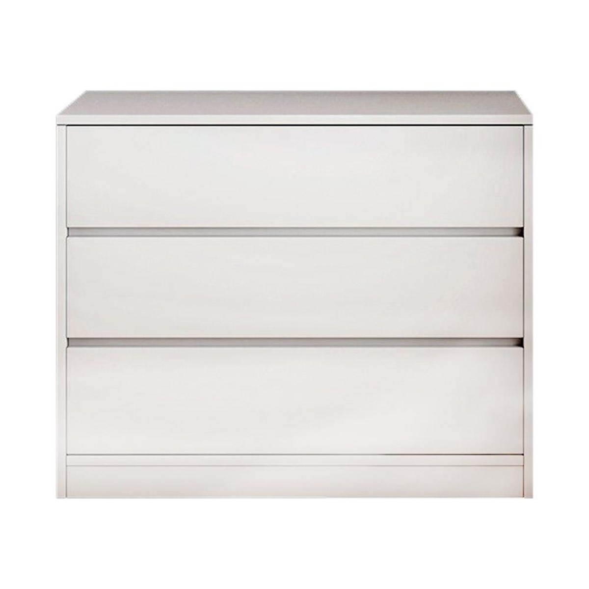 Συρταριέρα 3 συρταριών Nextdeco MDF λευκή Υ67×80×40εκ.