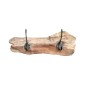 Κρεμάστρα τοίχου Nextdeco ξύλο teak μονός γάντζος Υ11×40×10εκ.