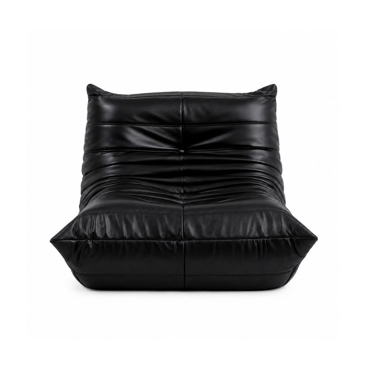 Πολυθρόνα Nextdeco Togo eco leather μαύρη Υ70x97x85εκ.
