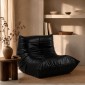 Πολυθρόνα Nextdeco Togo eco leather μαύρη Υ70x97x85εκ.