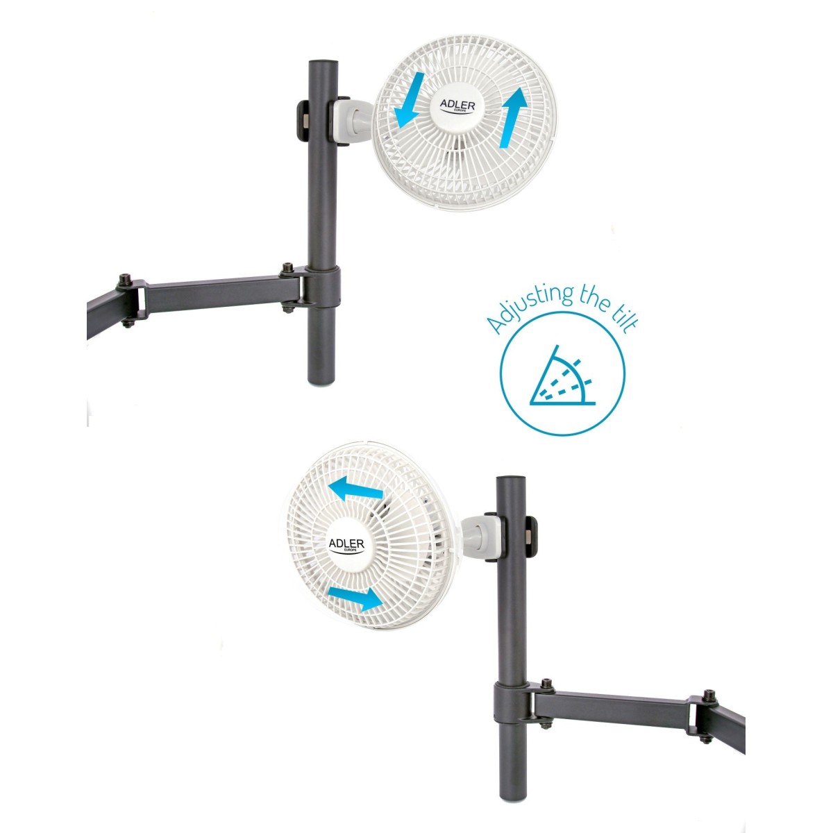 Ανεμιστήρας με κλιπ Adler 30W Φ15εκ. λευκός