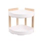 Ραφιέρα μπάνιου γωνιακή bamboo 2 ράφια Υ27x23x23εκ.