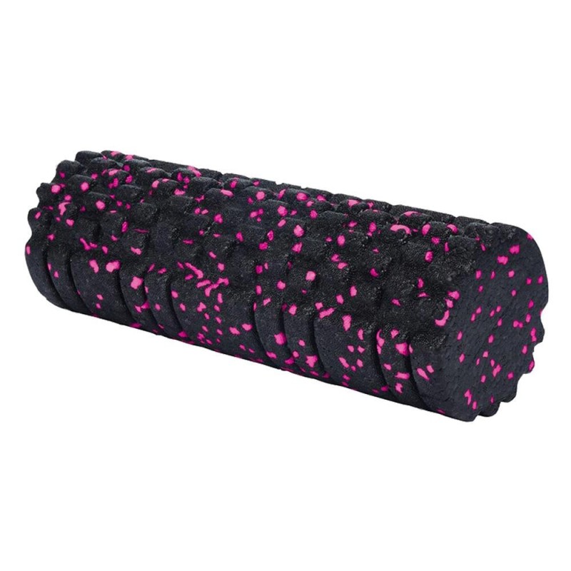 Foam roller γυμναστικής μαύρο ροζ Υ33xØ14εκ.