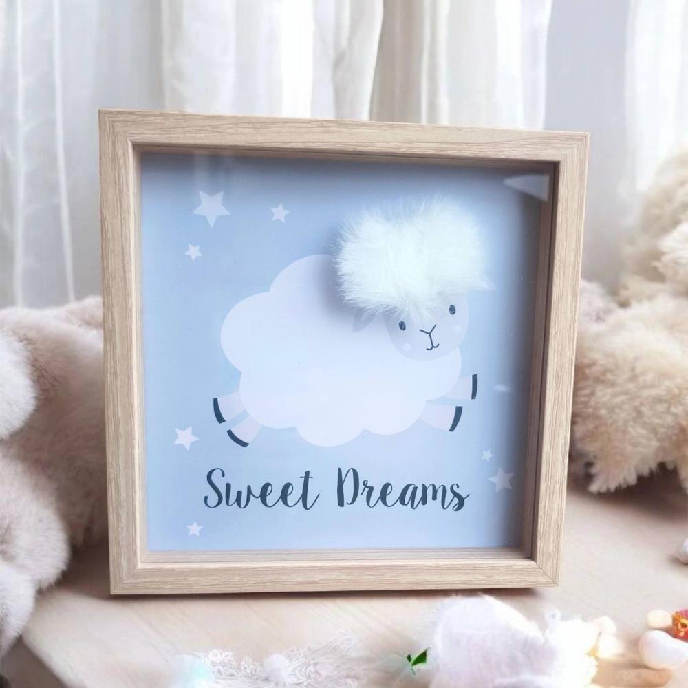 Διακοσμητικό κάδρο προβατάκι Υ20x20x2,7εκ.