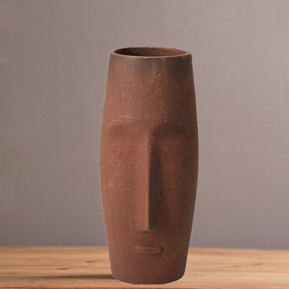 Βάζο αλουμινίου Nextdeco καφέ Υ20χØ9εκ.