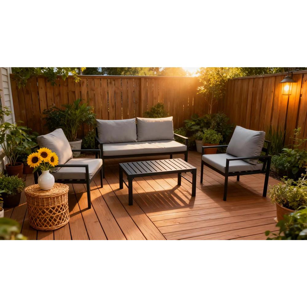 Nextdeco σετ σαλόνι εξωτερικού χώρου μεταλλικό 4τμχ.