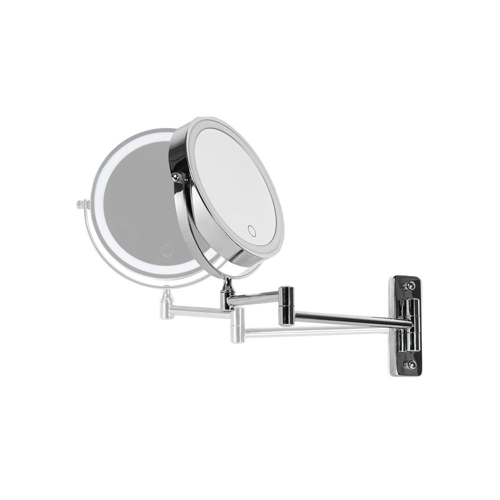 Καθρέφτης διπλής όψης LED φωτισμός Ø17,5εκ.