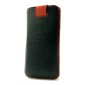 Θήκη Protect Ancus για Apple iPhone SE 5 5S 5C Nokia 105 TA-1174 και Huawei Y360 Δέρμα Μαύρη με Κόκκινη Ραφή