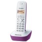 Ασύρματο Ψηφιακό Τηλέφωνο Panasonic KX-TG1611GRF Λευκό-Μώβ με Αναγνώριση Κλήσης, Λειτουργία Αφύπνισης και Φωτιζόμενη Οθόνη