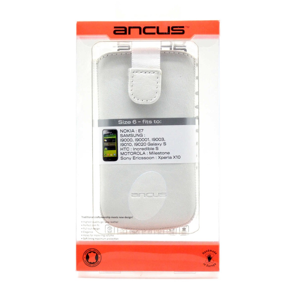 Θήκη Protect Ancus για Apple iPhone SE/5/5S/5C Old Leather Λευκή