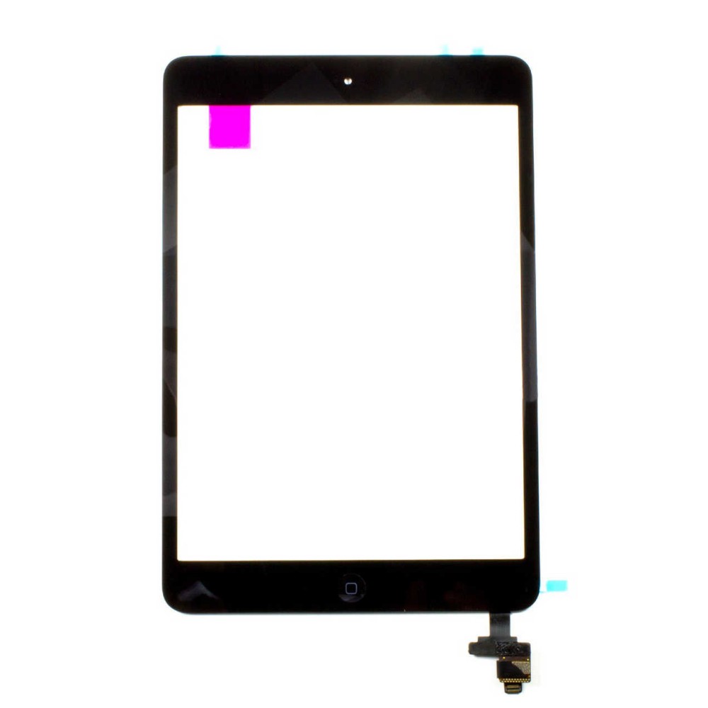 Μηχανισμός Αφής Apple iPad Mini με IC, Home Button και Κόλλα Μαύρο OEM Type A