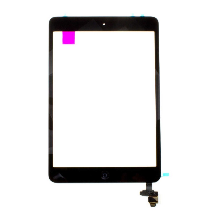 Μηχανισμός Αφής Apple iPad Mini με IC, Home Button και Κόλλα Μαύρο OEM Type A