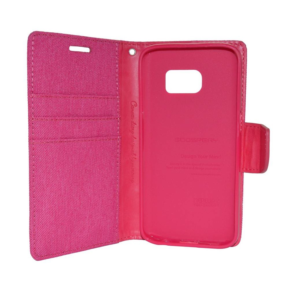 Θήκη Book Goospery Canvas Diary for Samsung SM-G930F Galaxy S7 Ρόζ by Mercury