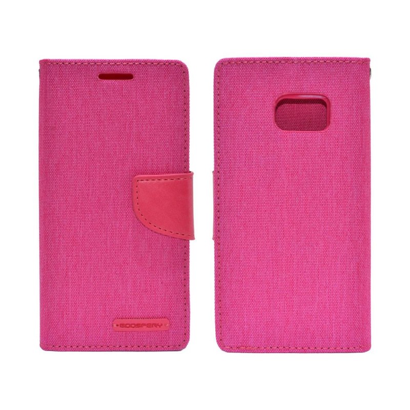 Θήκη Book Goospery Canvas Diary for Samsung SM-G930F Galaxy S7 Ρόζ by Mercury
