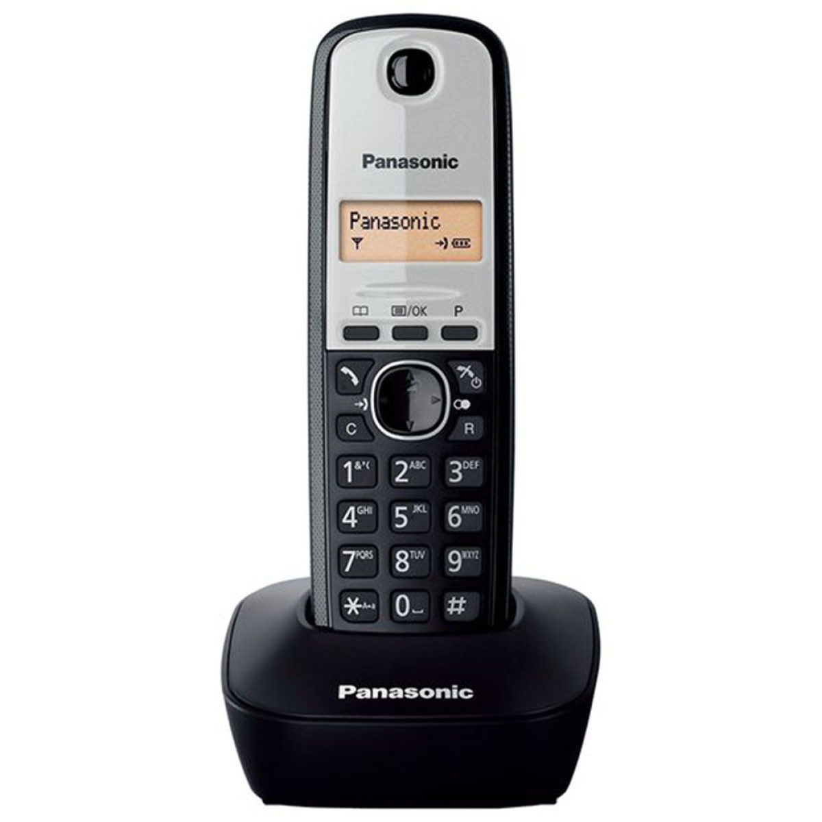 Ασύρματο Ψηφιακό Τηλέφωνο Panasonic KX-TG1611GRG Μαύρο-Ασημί με Αναγνώριση Κλήσης, Λειτουργία Αφύπνισης και Φωτιζόμενη Οθόνη