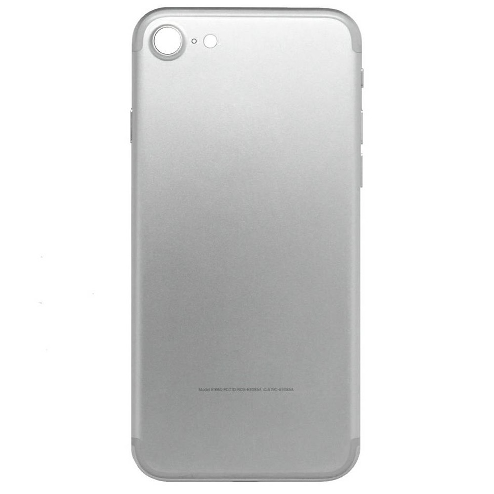 Καπάκι Μπαταρίας με Πλαίσιο για Apple iPhone 7 Ασημί με Τζαμάκι Κάμερας, Θύρα SIM και Εξωτερικά Πλήκτρα OEM Type A