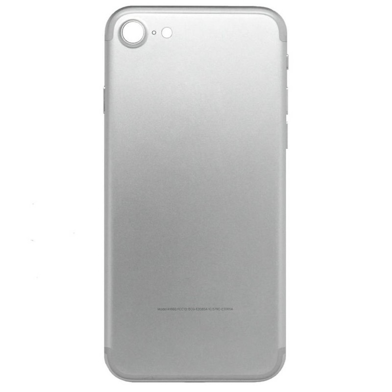 Καπάκι Μπαταρίας με Πλαίσιο για Apple iPhone 7 Ασημί με Τζαμάκι Κάμερας, Θύρα SIM και Εξωτερικά Πλήκτρα OEM Type A