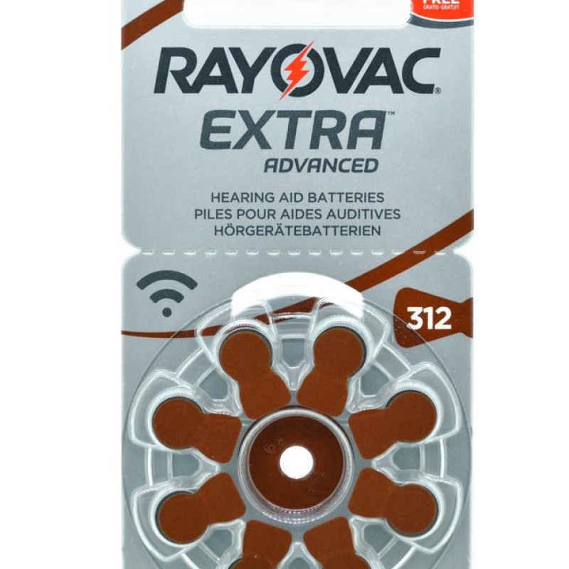 Μπαταρίες Ακουστικών Βαρηκοΐας Rayovac 312 Extra Advanced 1.45V Τεμ. 8