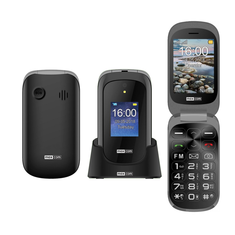 Maxcom MM825 2.8" με Κάμερα, Ραδιόφωνο (Λειτουργεί χωρίς Handsfree), και Εξωτερικό Πλήκτρο Έκτακτης Ανάγκης με Μεγάλη Γραμματοσειρά Μαύρο