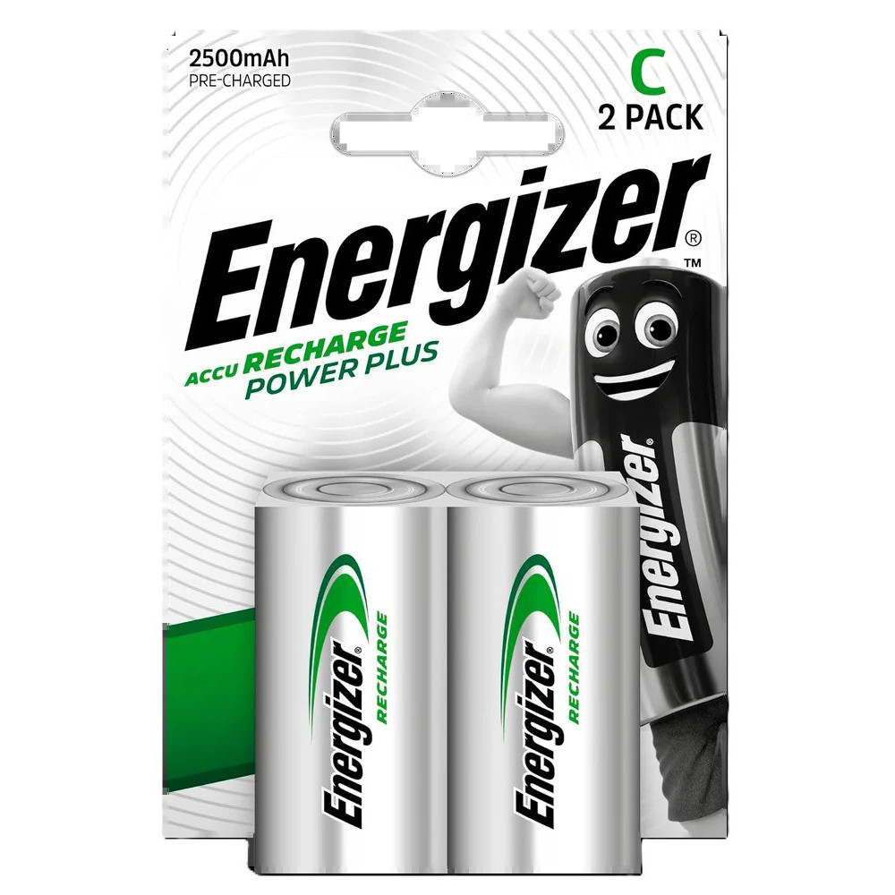 Μπαταρία Επαναφορτιζόμενη Energizer ACCU Recharge Power Plus HR14 LR14 2500 mAh Size C 1.2V Τεμ. 2