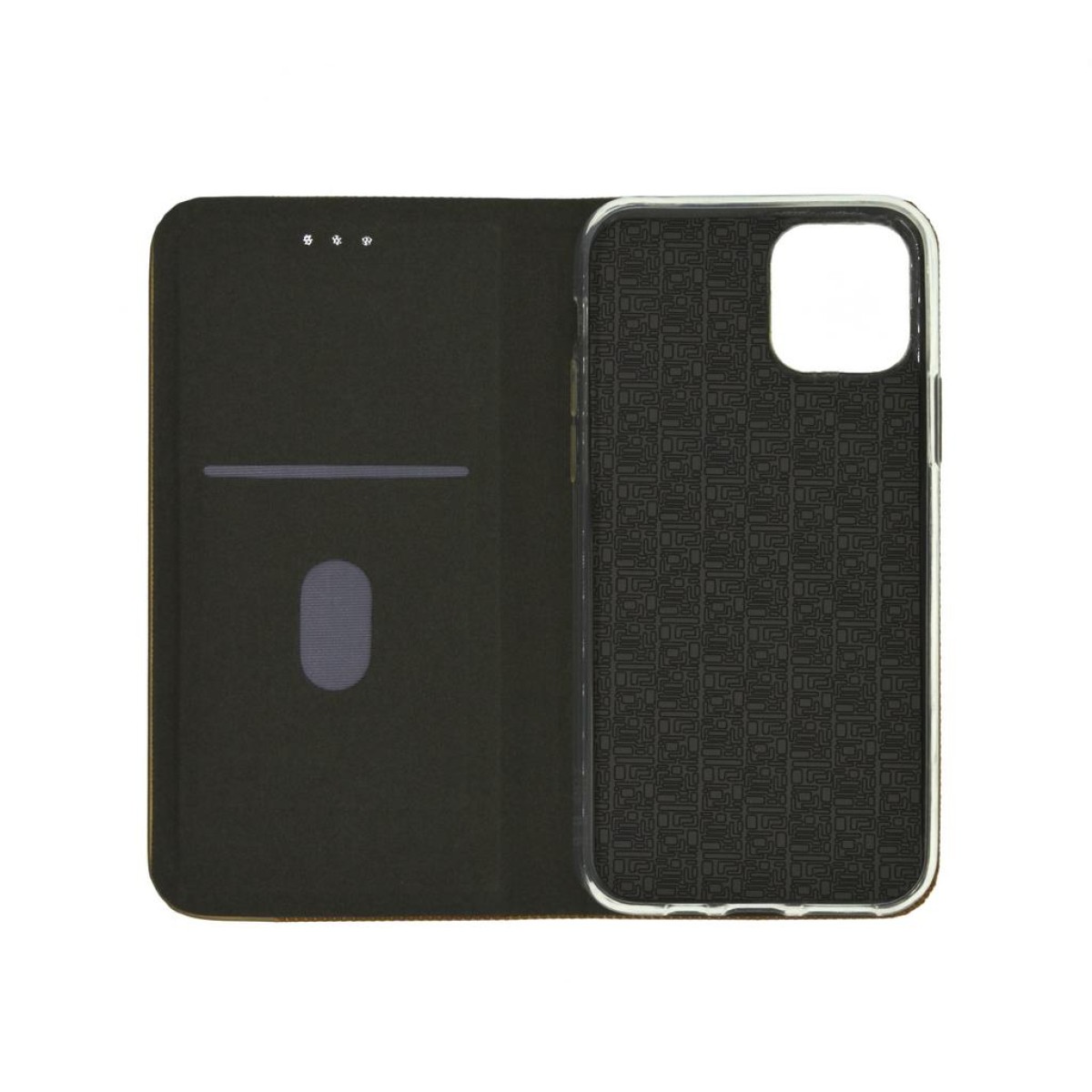 Θήκη Book Ancus Magnetic Canvas για Apple iPhone 11 Pro TPU Χρυσαφί