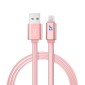 Καλώδιο σύνδεσης Hoco UPL 12 Plus USB σε Micro-USB 2.4A με PVC Jelly και Φωτεινή Ένδειξη 1,2m Ροζ Χρυσό