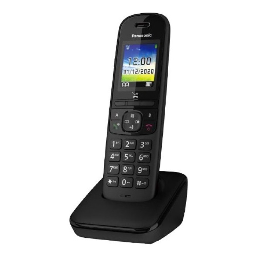 Ασύρματο Ψηφιακό Τηλέφωνο Panasonic KX-TGH710 EU Μαύρο με Έγχρωμη Οθόνη 1,8''