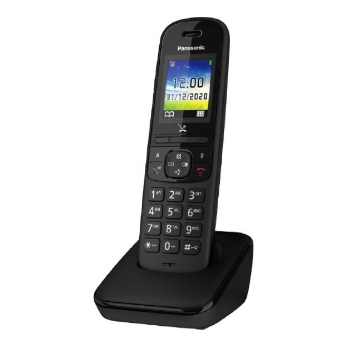 Ασύρματο Ψηφιακό Τηλέφωνο Panasonic KX-TGH710 EU Μαύρο με Έγχρωμη Οθόνη 1,8''
