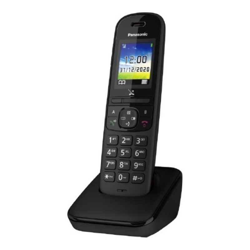 Ασύρματο Ψηφιακό Τηλέφωνο Panasonic KX-TGH710 EU Μαύρο με Έγχρωμη Οθόνη 1,8''