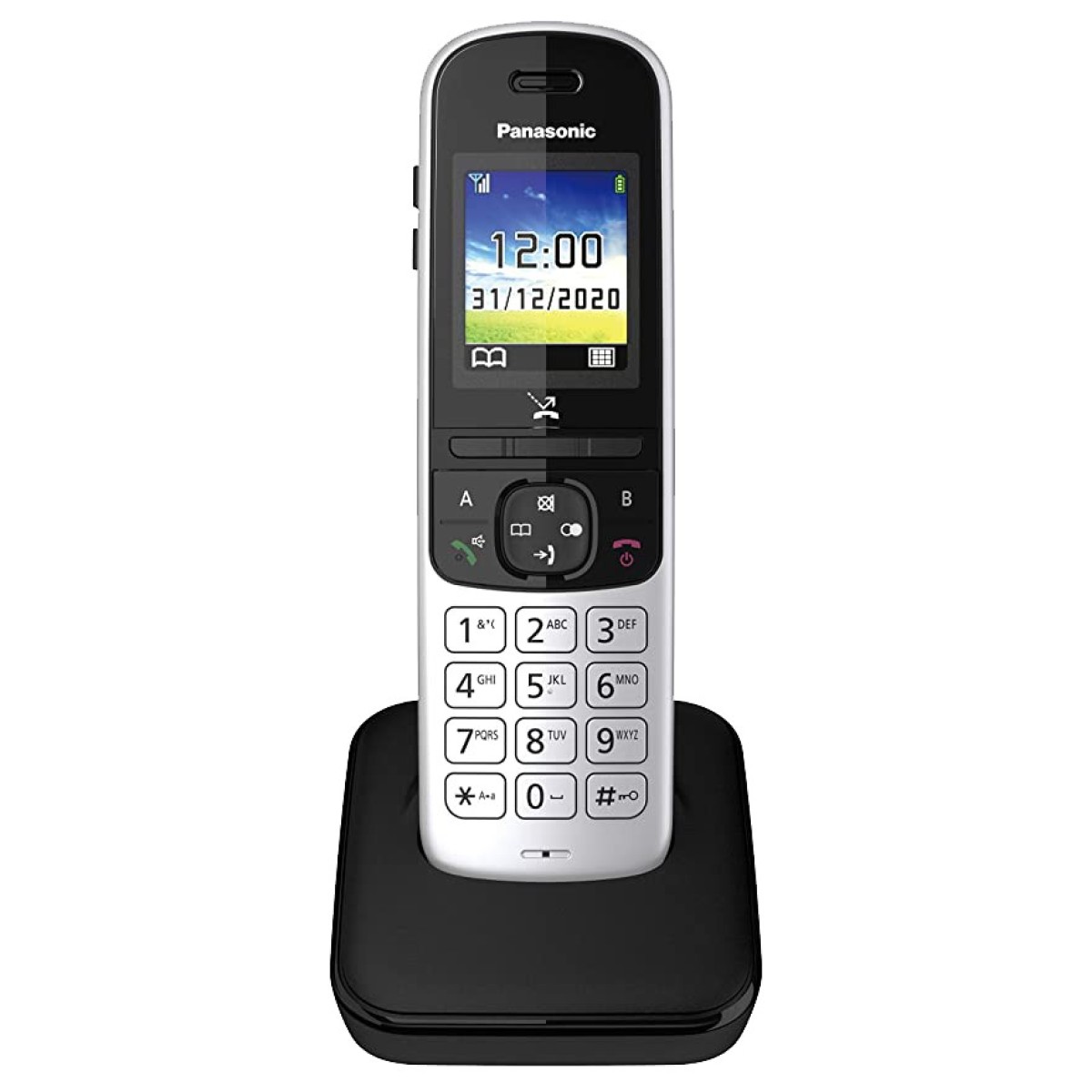 Ασύρματο Ψηφιακό Τηλέφωνο Panasonic KX-TGH710 EU Ασημί με Έγχρωμη Οθόνη 1,8''