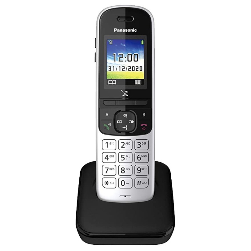 Ασύρματο Ψηφιακό Τηλέφωνο Panasonic KX-TGH710 EU Ασημί με Έγχρωμη Οθόνη 1,8''