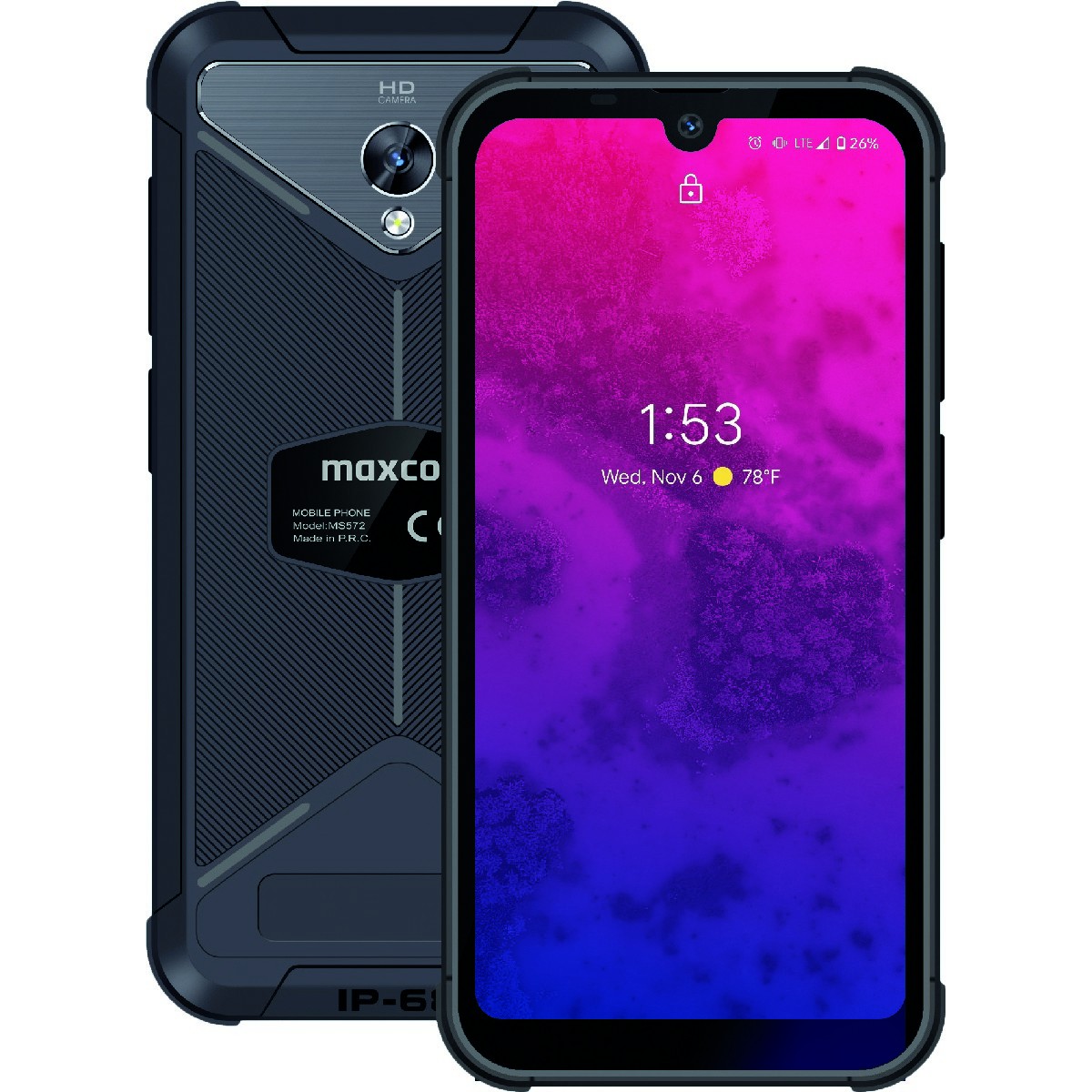 Maxcom MS572 (Dual Sim) LTE 5.7" NFC Android 9, 1520x720 IPS Quad Core 1.8 GHz 3GB/32GB IP68 και MIL Μαύρο