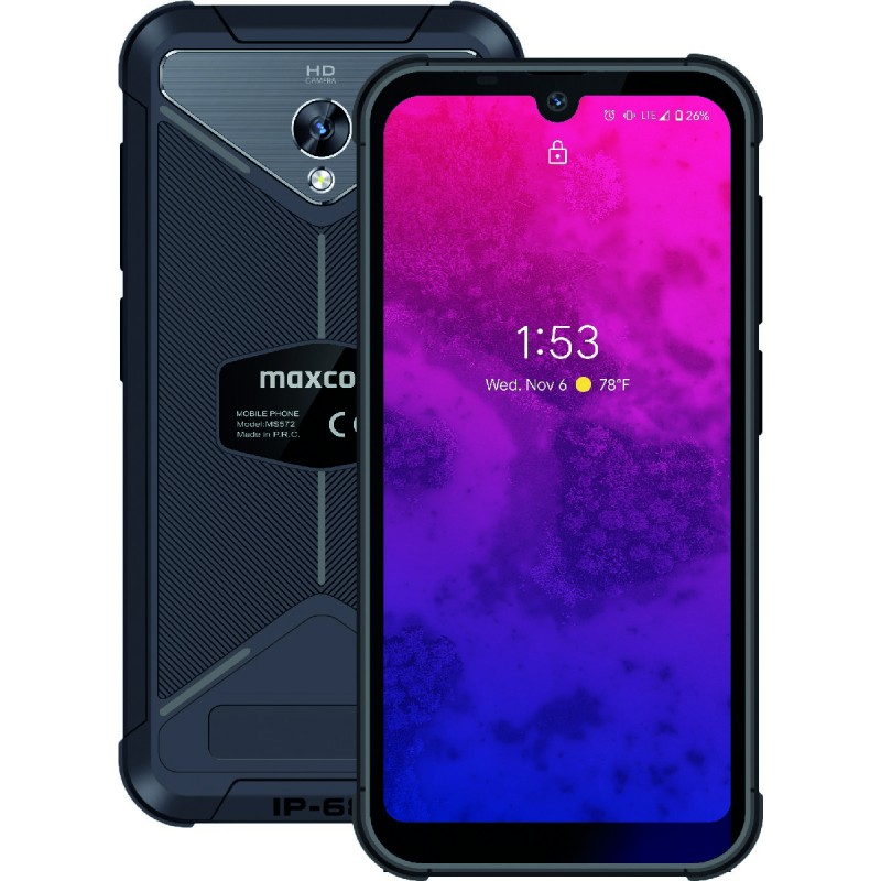 Maxcom MS572 (Dual Sim) LTE 5.7" NFC Android 9, 1520x720 IPS Quad Core 1.8 GHz 3GB/32GB IP68 και MIL Μαύρο