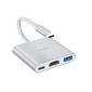 Hub Hoco HB14 Easy use USB-C με 3 Θύρες USB 3.0, USB-C PD, HDMI Ασημί 15cm