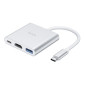 Hub Hoco HB14 Easy use USB-C με 3 Θύρες USB 3.0, USB-C PD, HDMI Ασημί 15cm