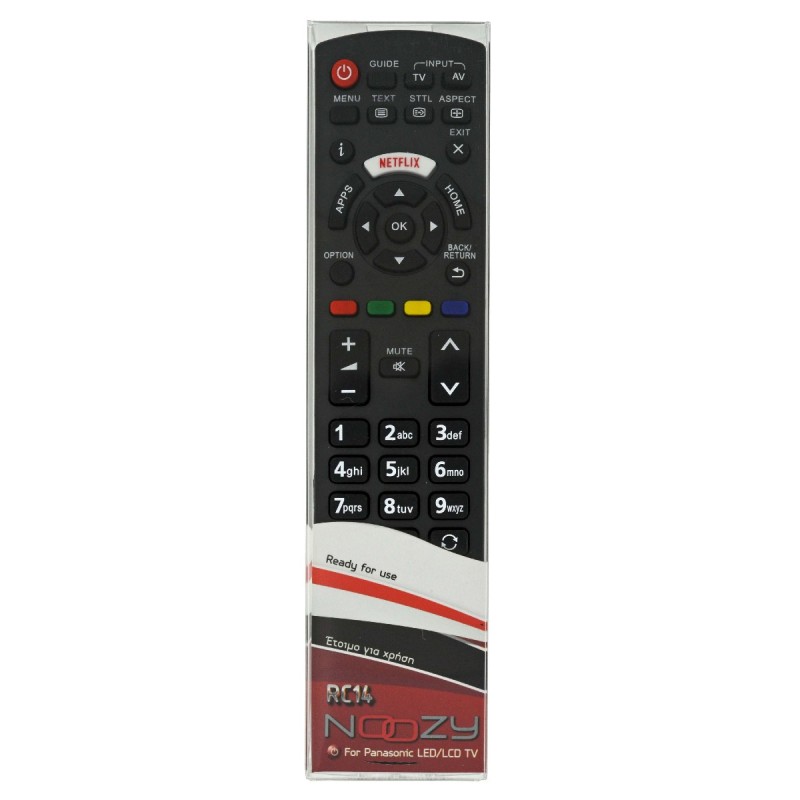 Τηλεχειριστήριο Noozy RC14 για Τηλεοράσεις Panasonic Άμεσης Αντικατάστασης χωρίς Προγραμματισμό