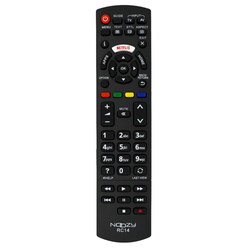 Τηλεχειριστήριο Noozy RC14 για Τηλεοράσεις Panasonic Άμεσης Αντικατάστασης χωρίς Προγραμματισμό