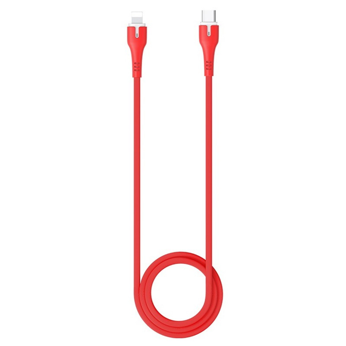 Καλώδιο σύνδεσης Hoco X45 Surplus USB-C σε Lightning 2.4A με Ένδειξη LED για φόρτιση και μεταφορά δεδομένων Κόκκινο 1m