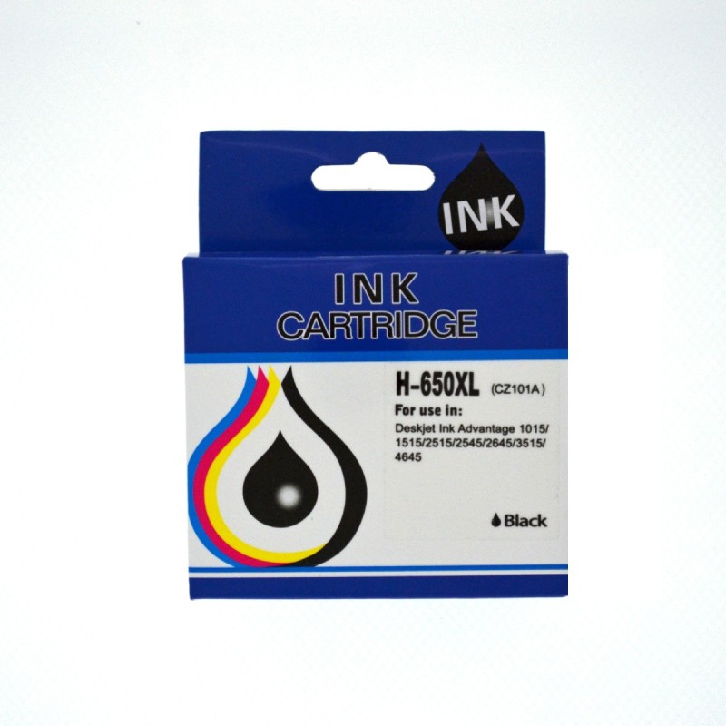 Μελάνι HP Συμβατό 650XL CZ101AA Σελίδες:790 Black για Deskjet Ink Andvantage-1015, 1515, 1516, 2515, 2516, 2545, 2546, 2645