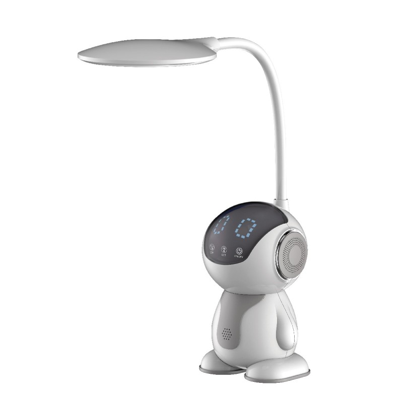 Φωτιστικό με Λάμπα LED Maxcom ML4900 Astral 500 Lumens IP20 με 3 Επίπεδα Φωτεινότητας και Πλήκτρα Αφής Γκρι-Λευκό