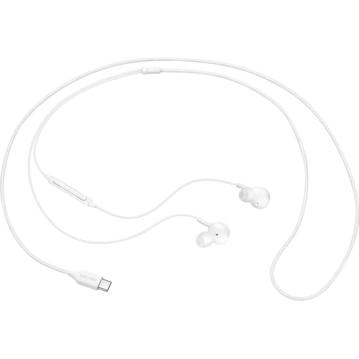 Hands Free Stereo Samsung Earphones EO-IC100BW USB-C Λευκό με Μικρόφωνο και Πλήκτρο Λειτουργίας 1,2μ