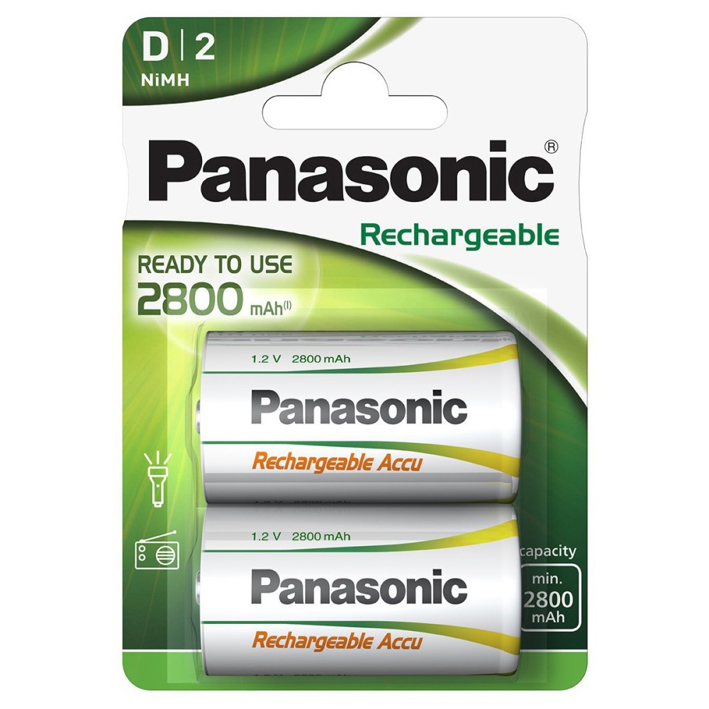 Μπαταρία Επαναφορτιζόμενη Panasonic Ready to use HHR1SRE/2B Size D 2800 mAh 1.2V Τεμ. 2