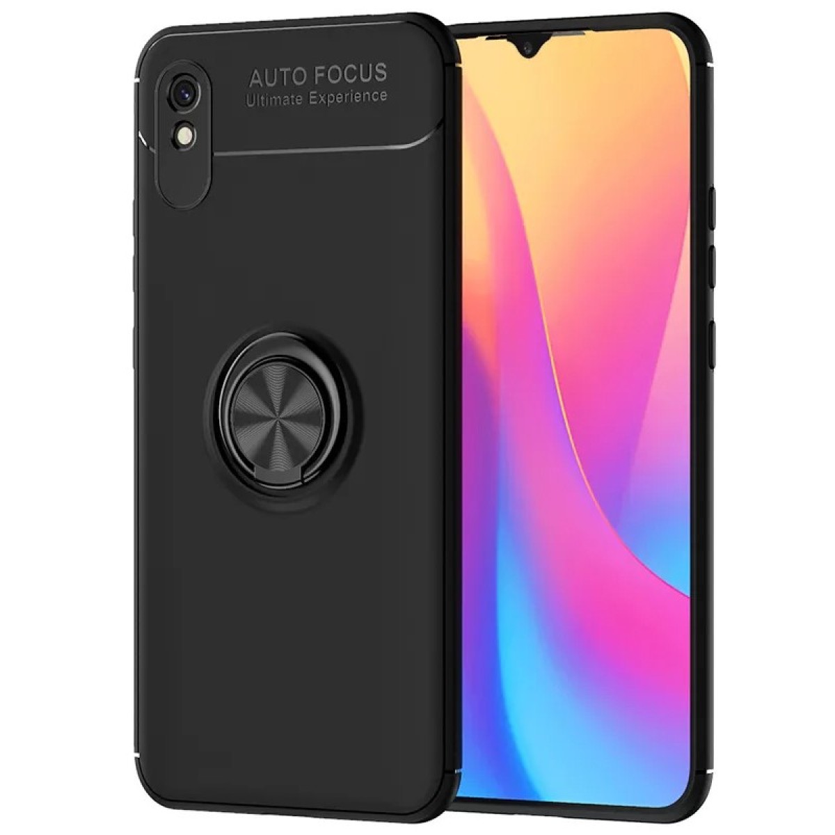 Θήκη Ancus Autofocus Shock Proof με Ring Holder για Xiaomi Redmi 9A / 9AT  Μαύρο