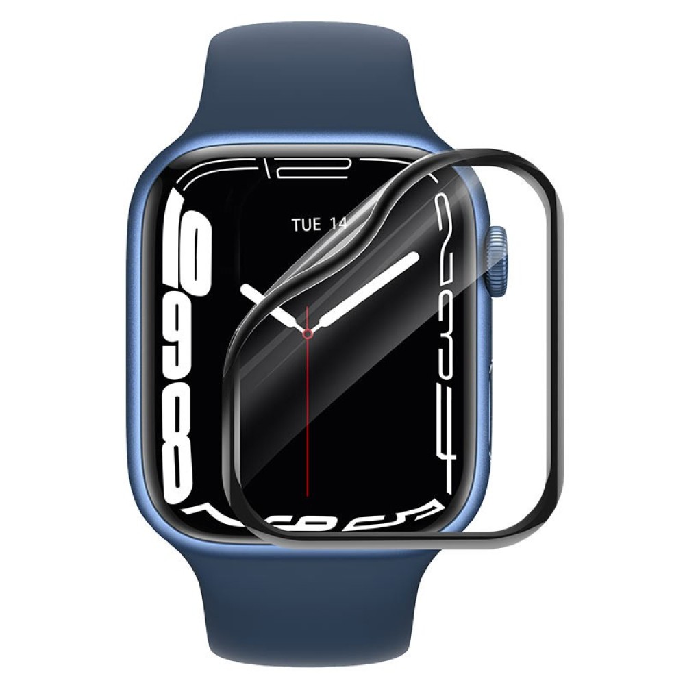 Tempered Glass Hoco A30 0.15mm 9H 3D Hot bending 41mm για iWatch Series7 Μαύρο