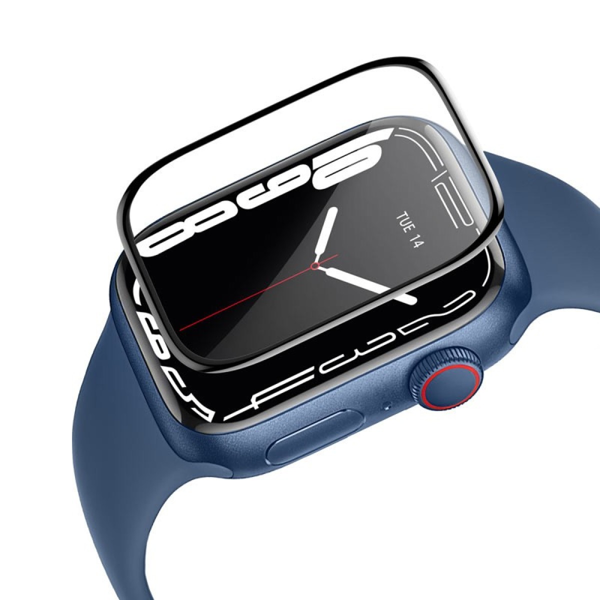 Tempered Glass Hoco A30 0.15mm 9H 3D Hot bending 41mm για iWatch Series7 Μαύρο