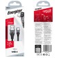 Καλώδιο Σύνδεσης Energizer Bicolor 2.0A USB-A σε USB-C Μαύρο 1.2m